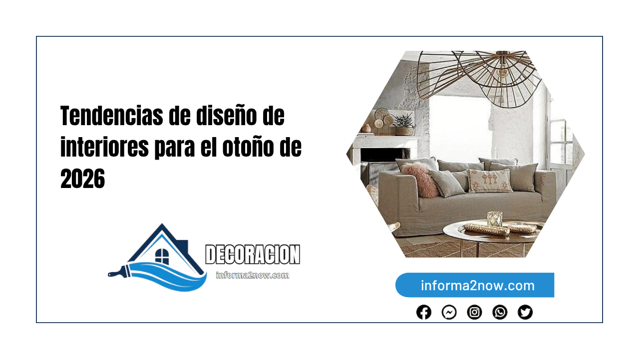 Tendencias de diseño de interiores para el otoño de  2026