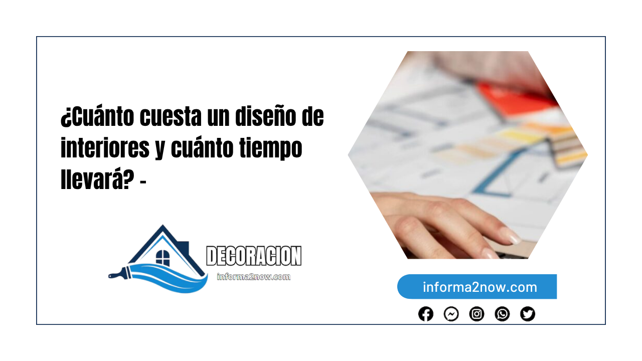 ¿Cuánto cuesta un diseño de interiores y cuánto tiempo llevará? –