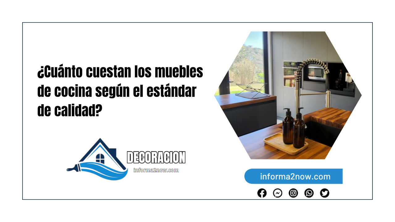 ¿Cuánto cuestan los muebles de cocina según el estándar de calidad?
