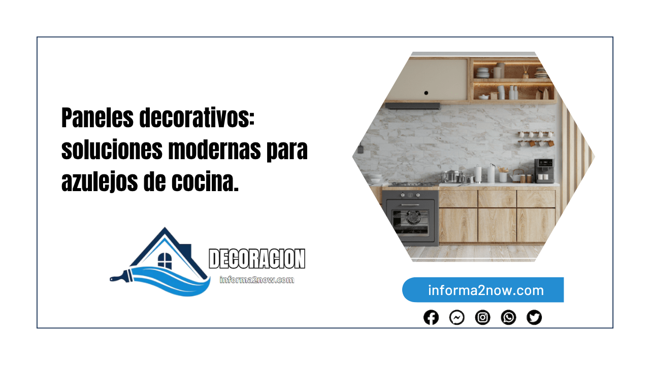 Paneles decorativos: soluciones modernas para azulejos de cocina.