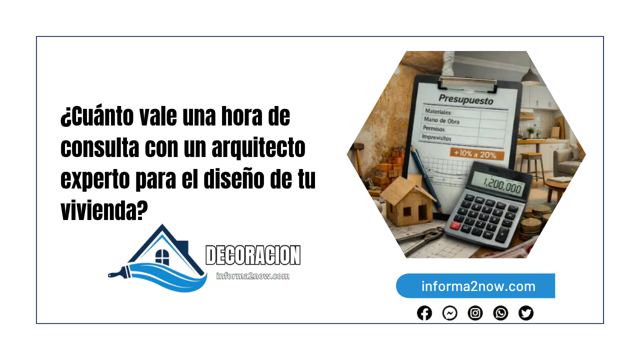 ¿Cuánto vale una hora de consulta con un arquitecto experto para el diseño de tu vivienda?