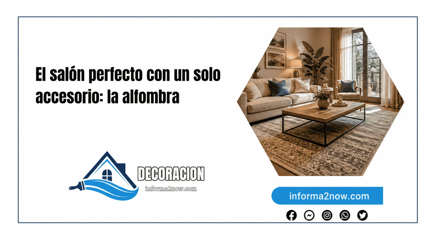 El salón perfecto con un solo accesorio: la alfombra