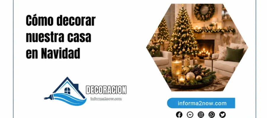 Decoración navideña para un hogar elegante y acogedor